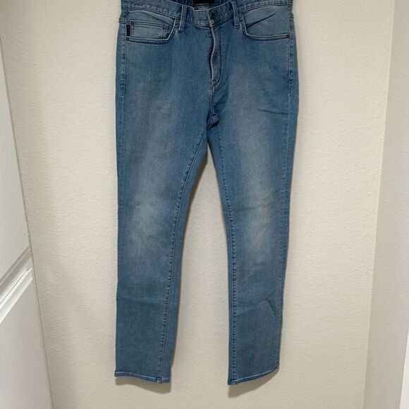John Varvatos Mens Blue Faded Cotton Blend Straight Leg Jeans Size 34‎ - Picture 1 of 8